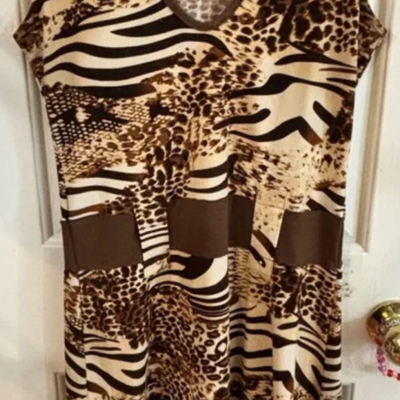 SO sexy 90s stretch leopard print v neck dress !  * accepting offers - Picture 4 of 6